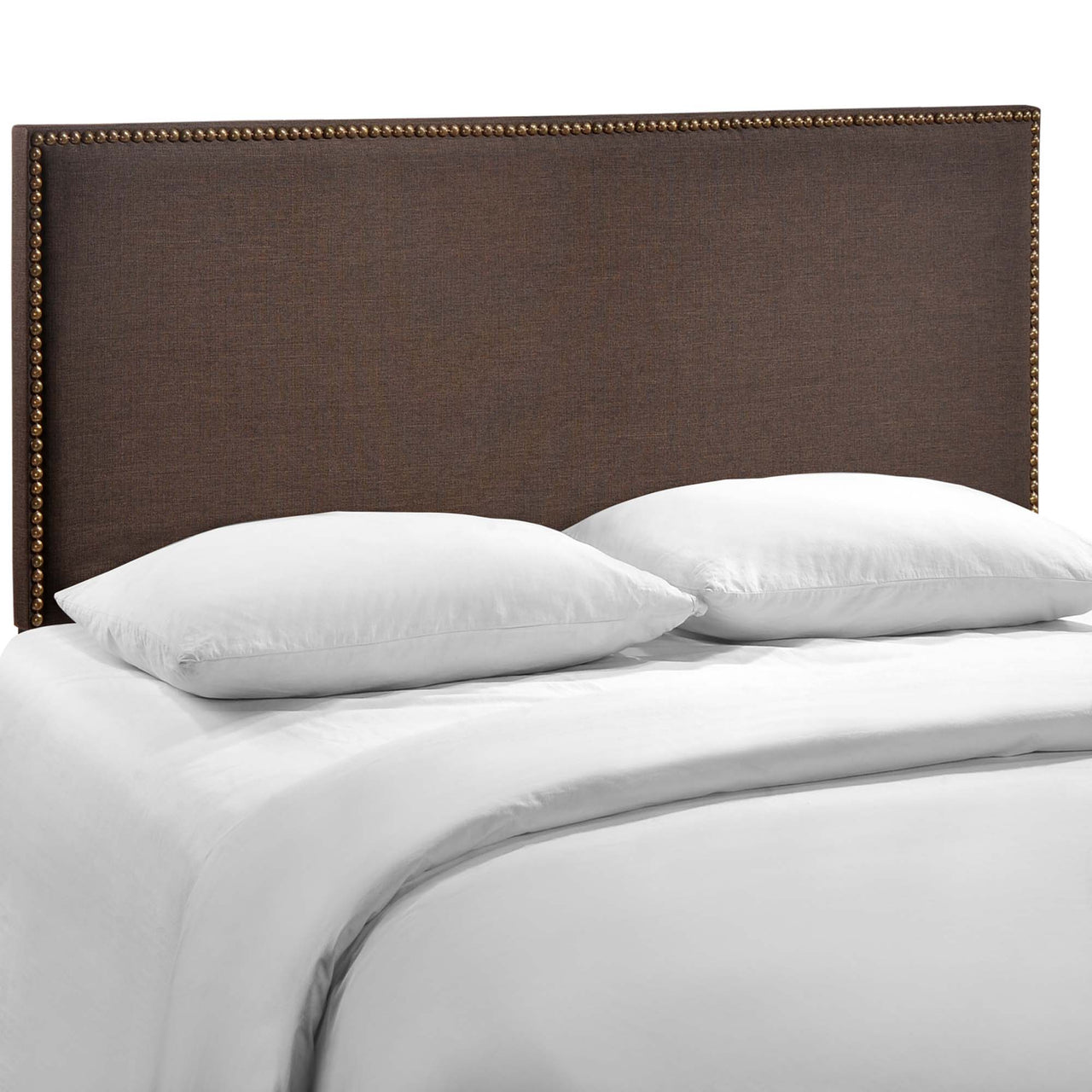 Parchment Queen Headboard, Dark Brown