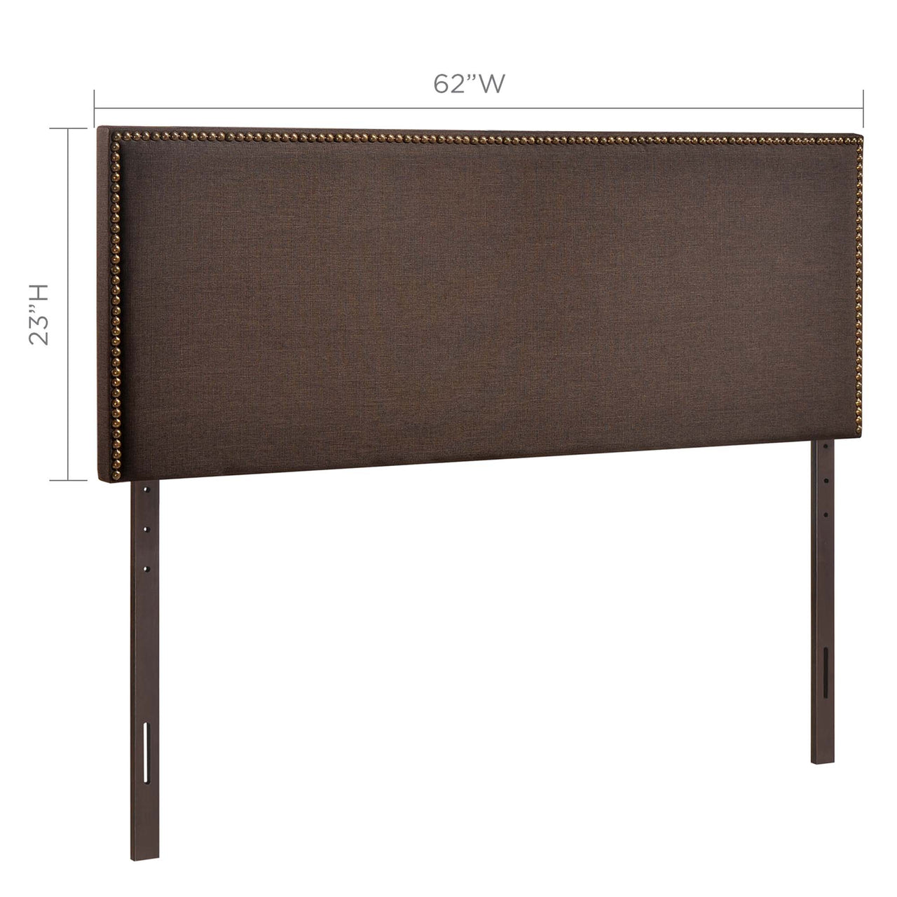 Parchment Queen Headboard, Dark Brown