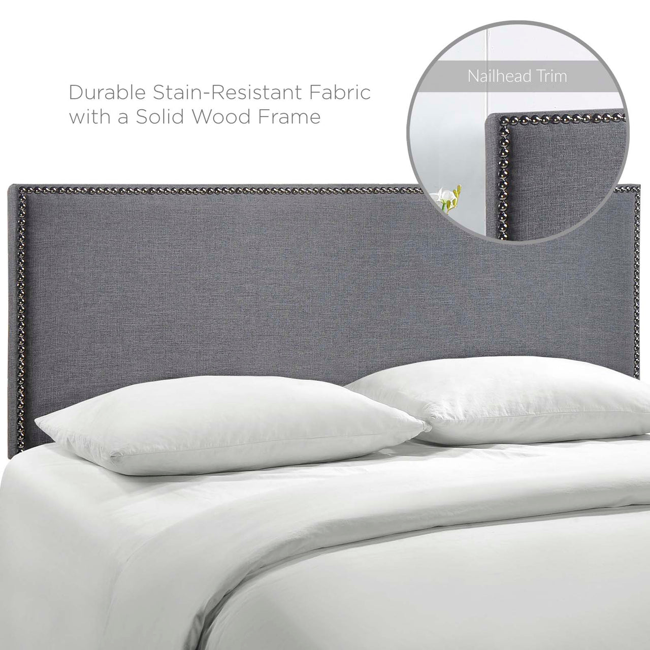 Parchment Queen Headboard, Gray