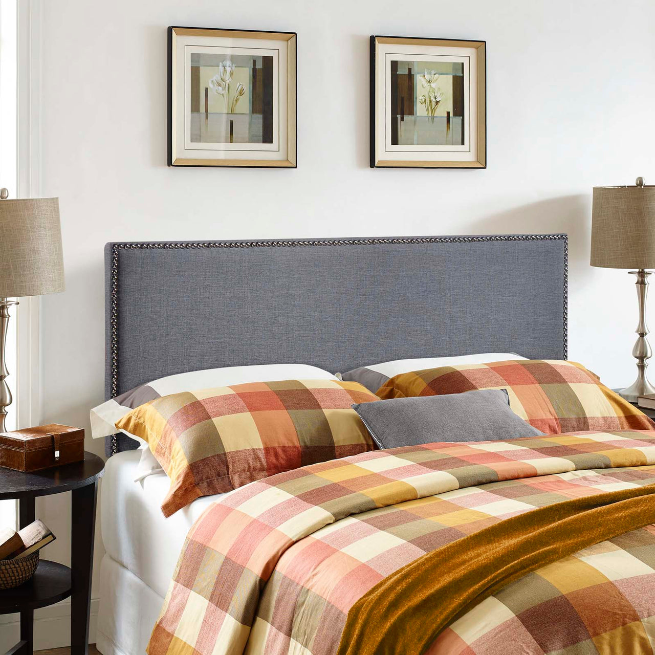 Parchment Queen Headboard, Gray