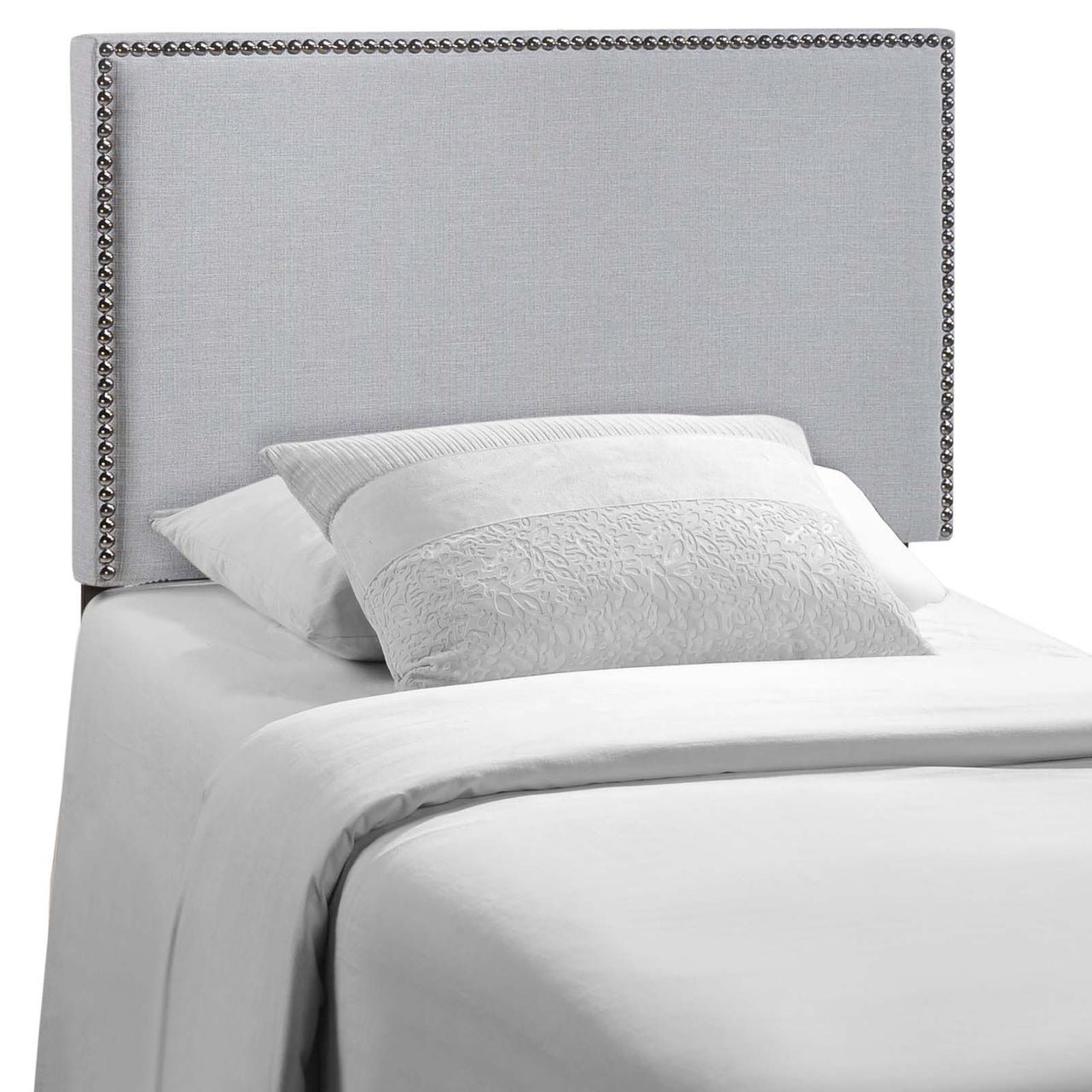 Parchment Twin Headboard, Light Gray