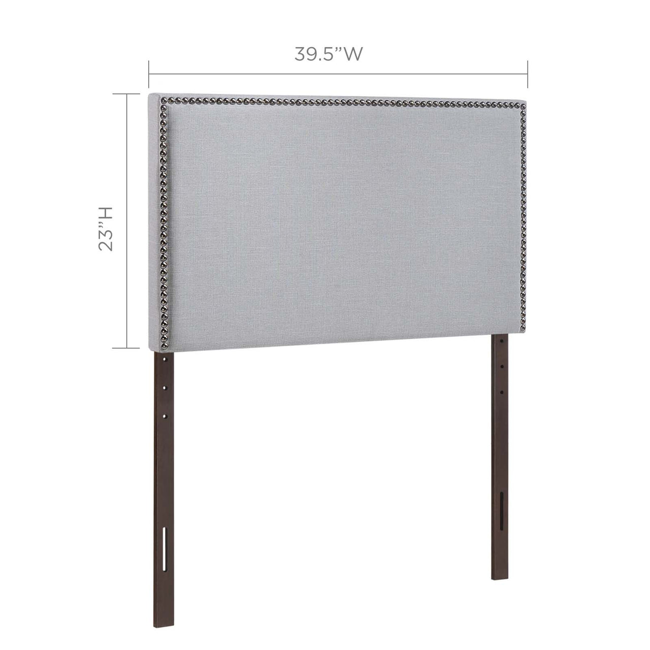 Parchment Twin Headboard, Light Gray