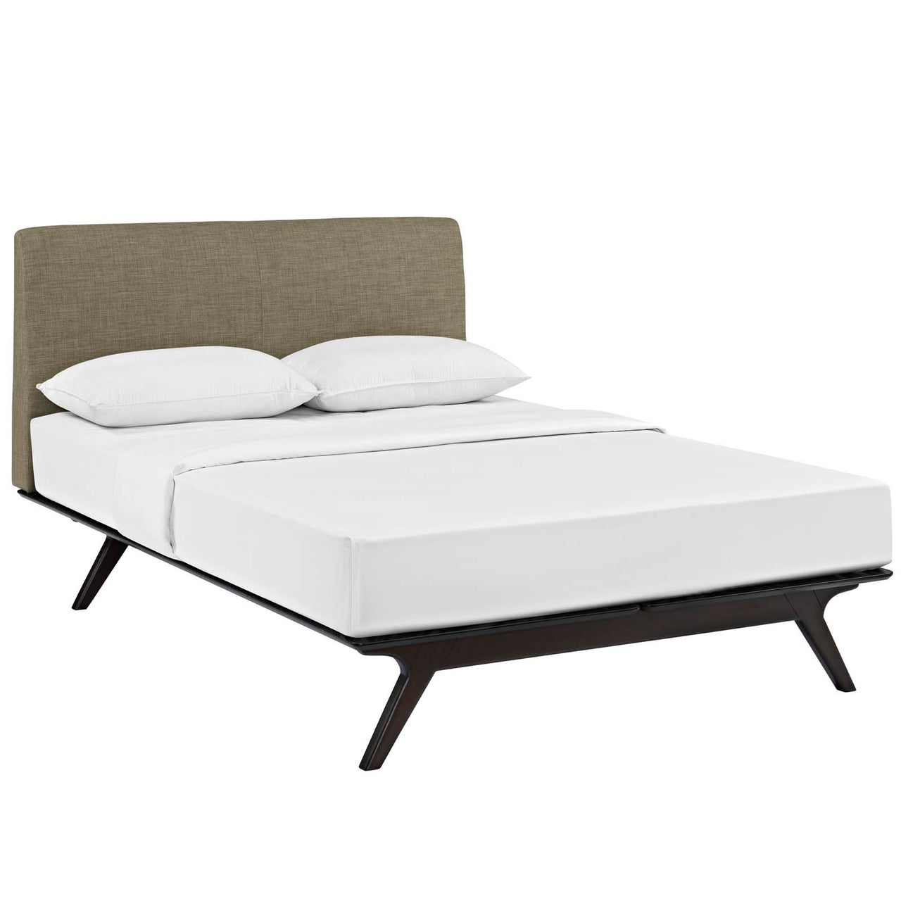 Simplicity Queen Bed, Espresso & Light Brown