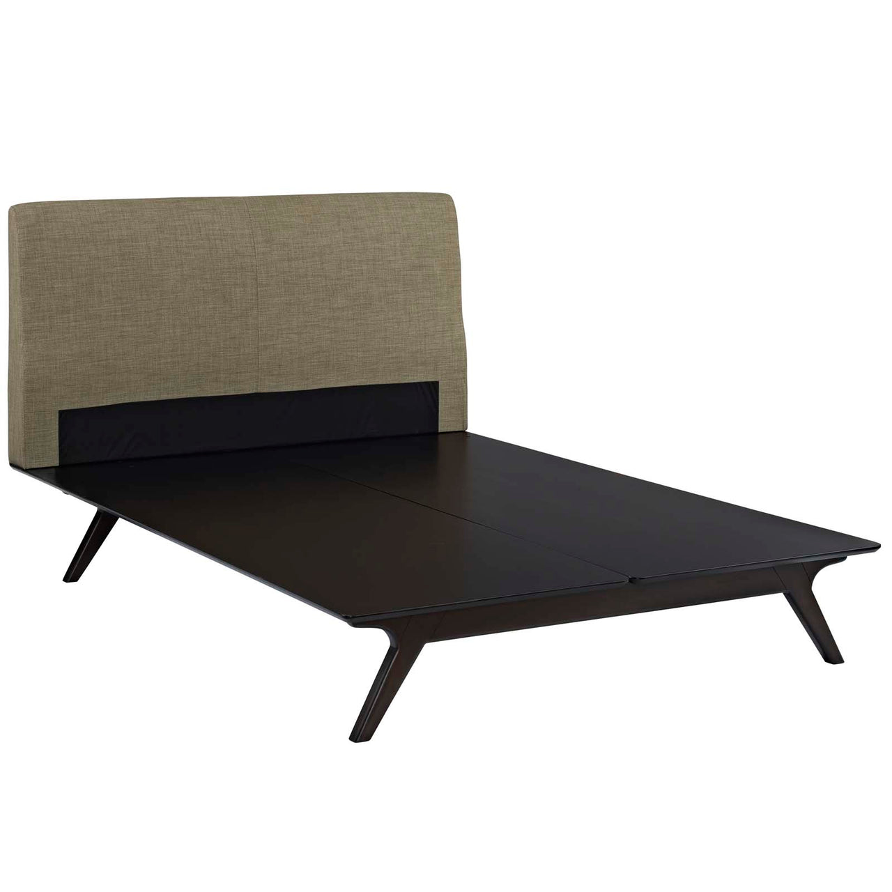 Simplicity Queen Bed, Espresso & Light Brown