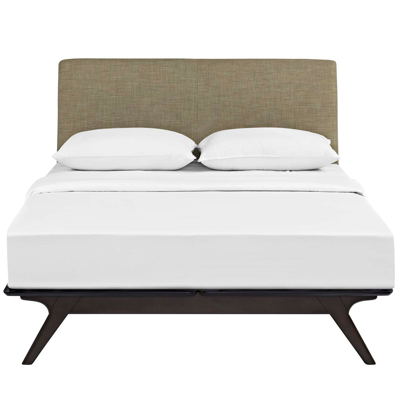 Simplicity Queen Bed, Espresso & Light Brown