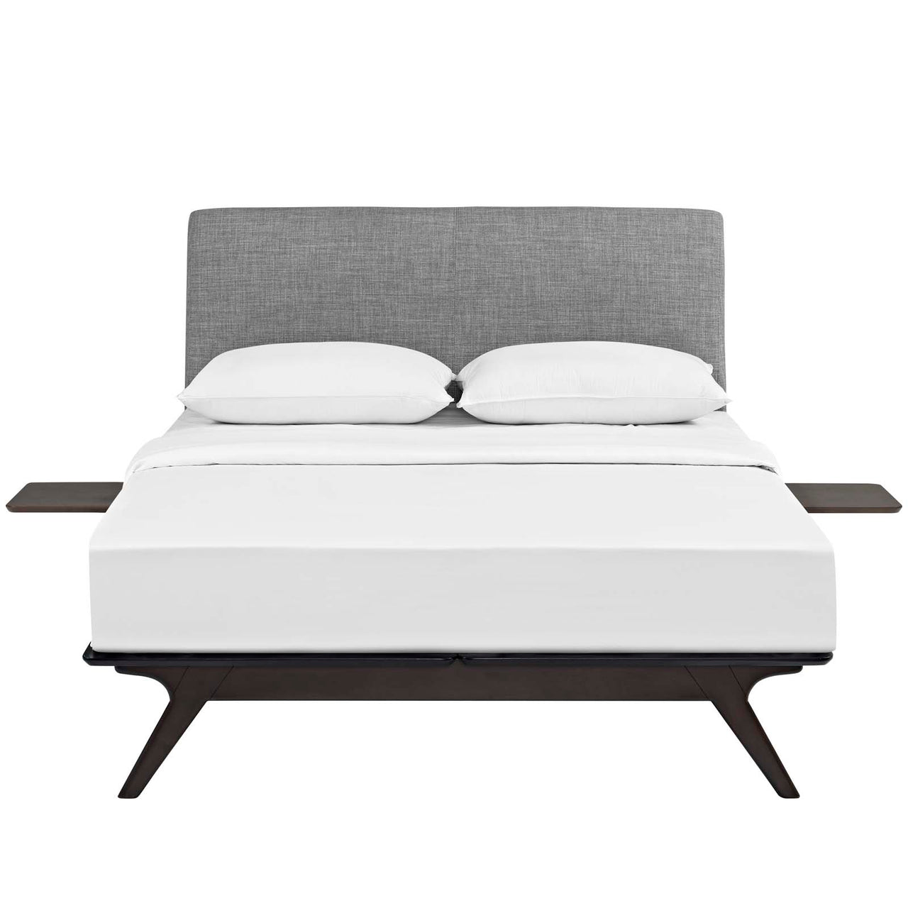 Simplicity 3-Piece Queen Bedroom Set, Espresso & Gray