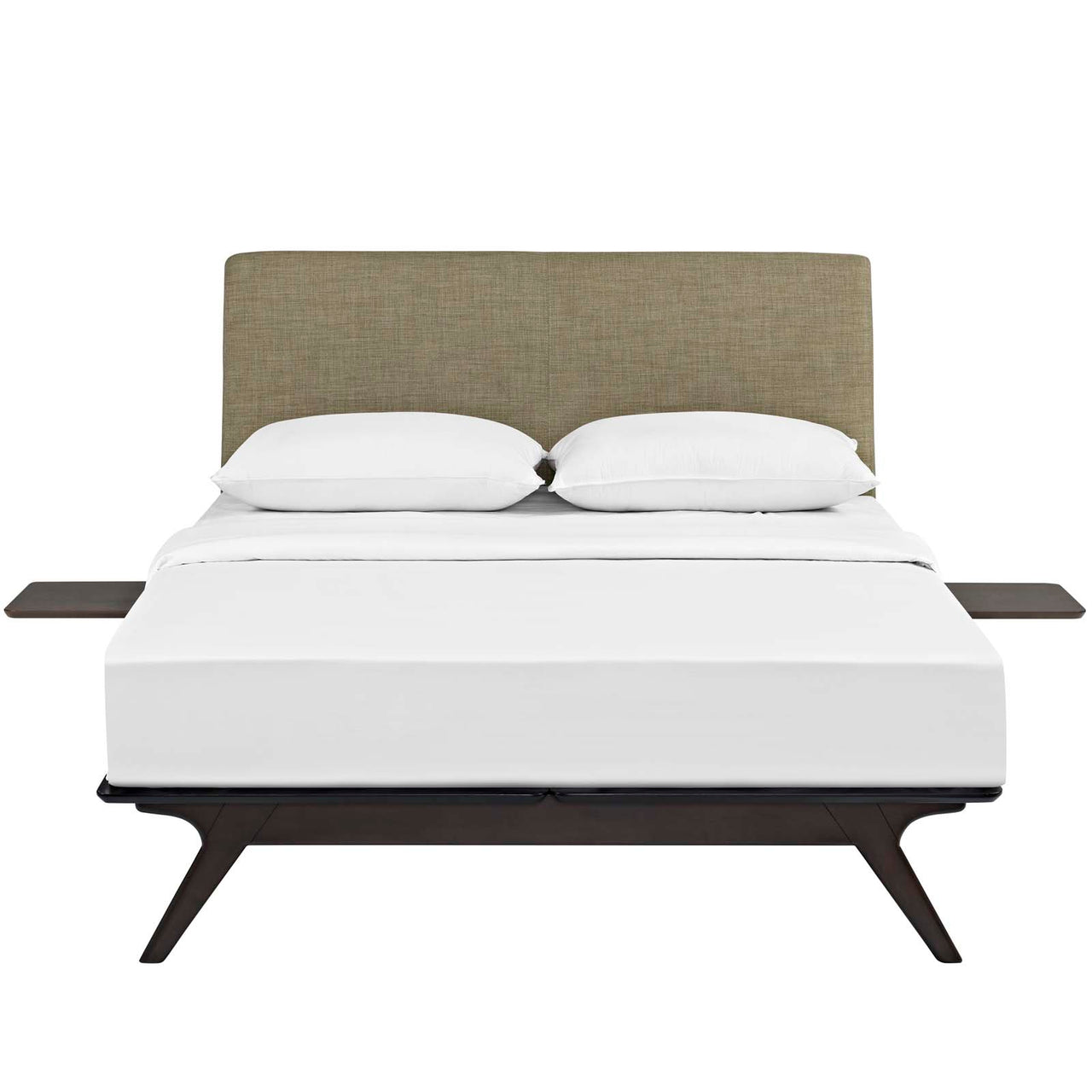 Simplicity 3-Piece Queen Bedroom Set, Espresso & Light Brown