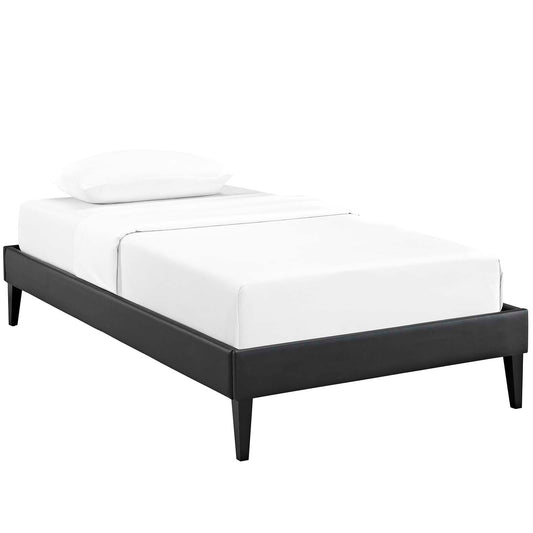 Shelley Eco-Leather Twin Bed Frame, Black