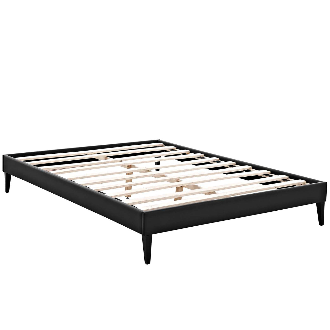 Shelley Eco-Leather Full Bed Frame, Black