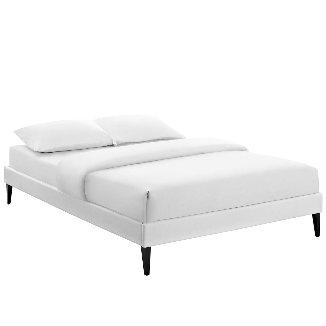 Shelley Eco-Leather Full Bed Frame, White