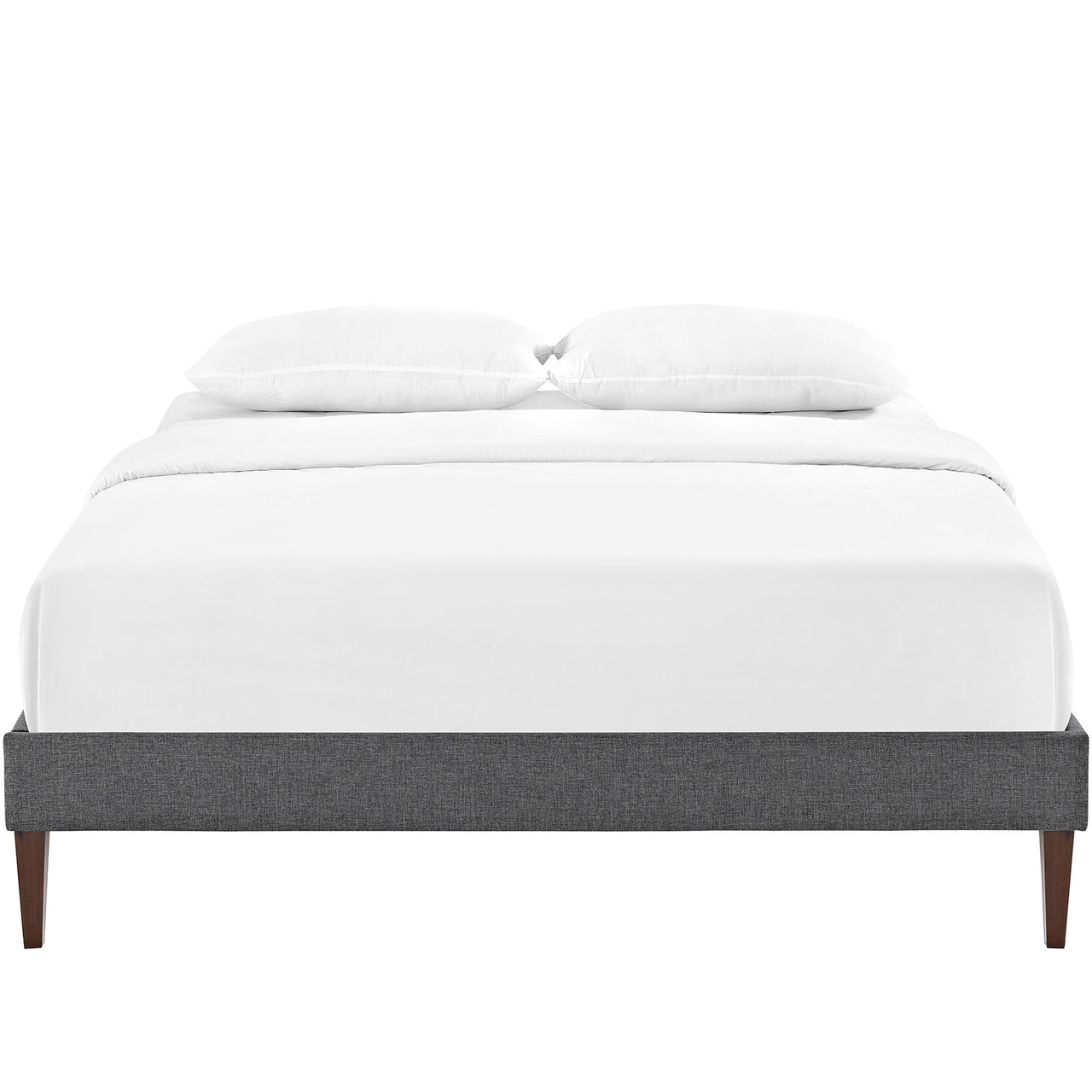 Shelley Fabric Full Bed Frame, Gray