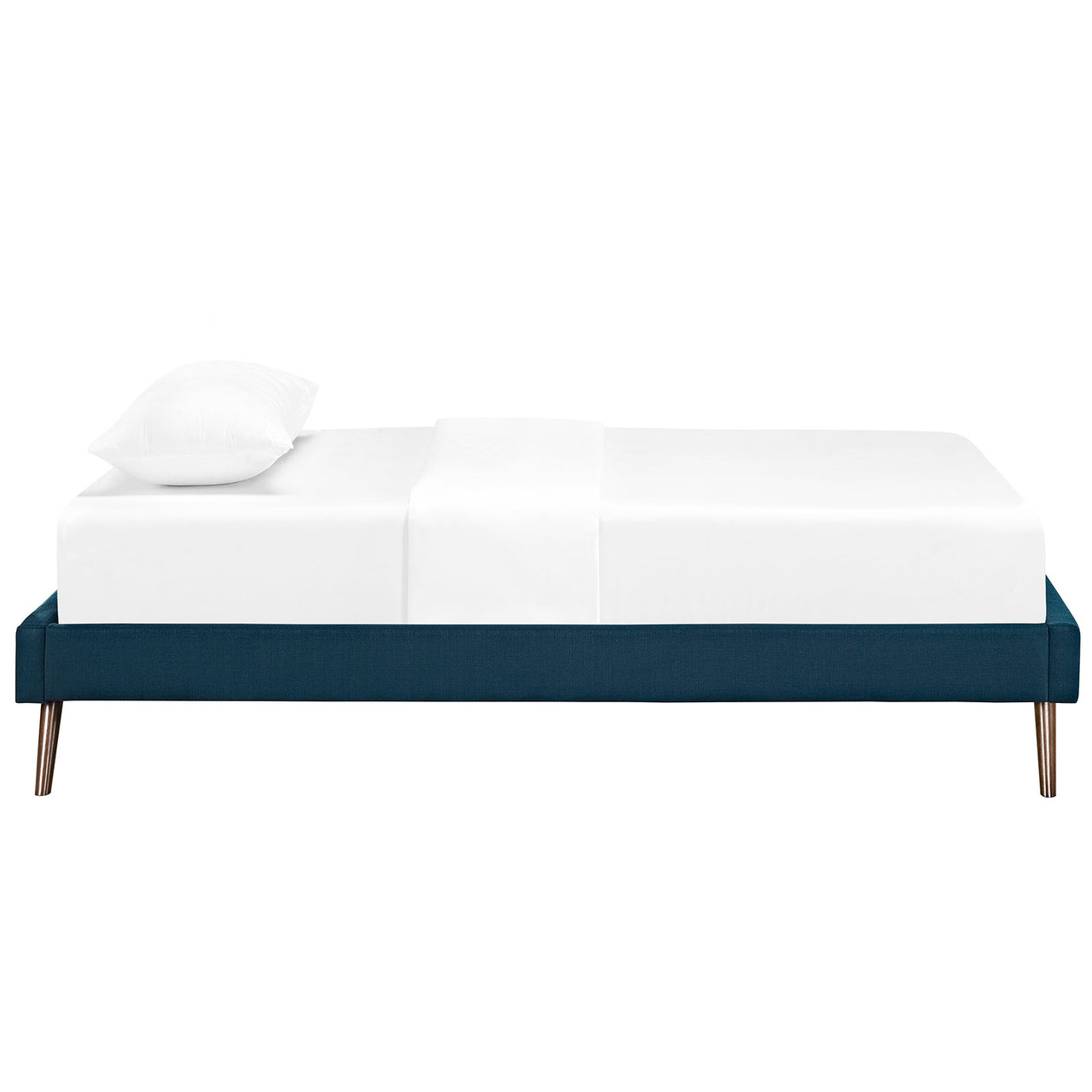 Elena Upholstered Twin Bed Frame, Azure
