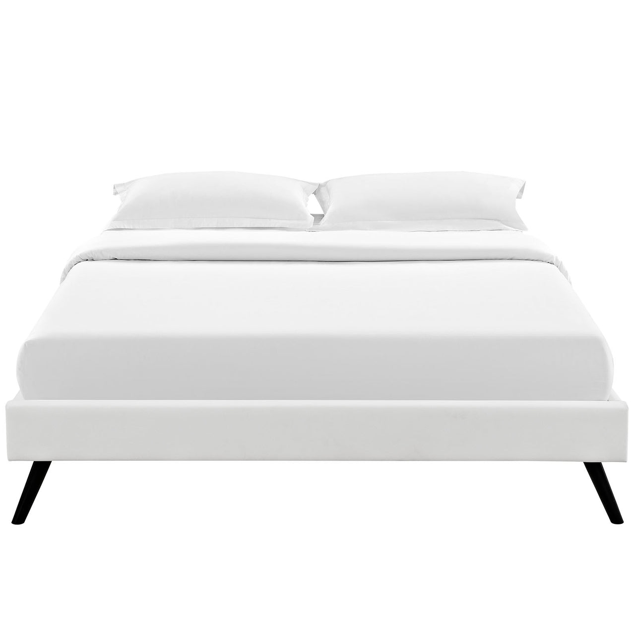 Elena Eco-Leather Full Bed Frame, White