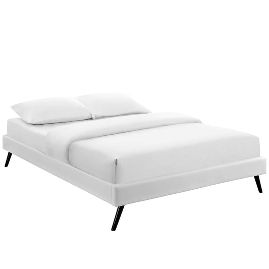 Elena Eco-Leather Queen Bed Frame, White