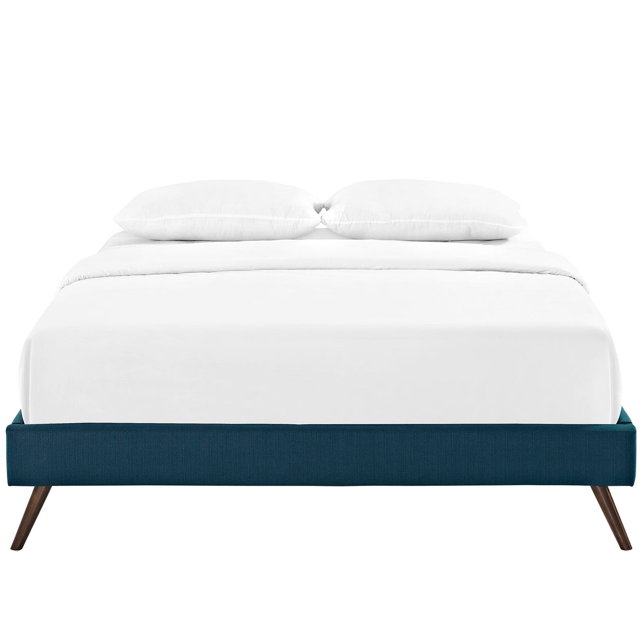 Elena Upholstered Queen Bed Frame, Azure