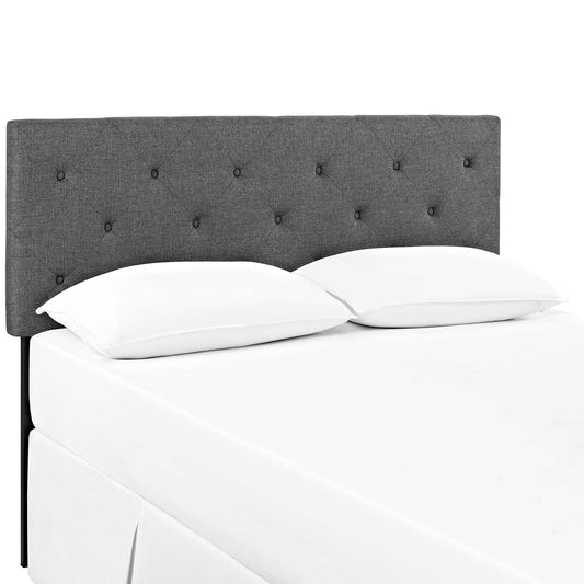Jorynne Fabric King Headboard, Gray