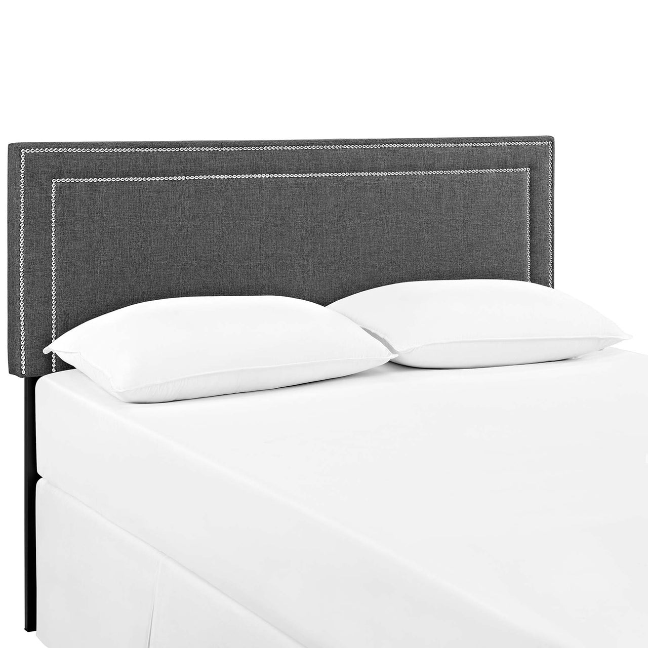 Twinline Fabric Queen Headboard, Gray
