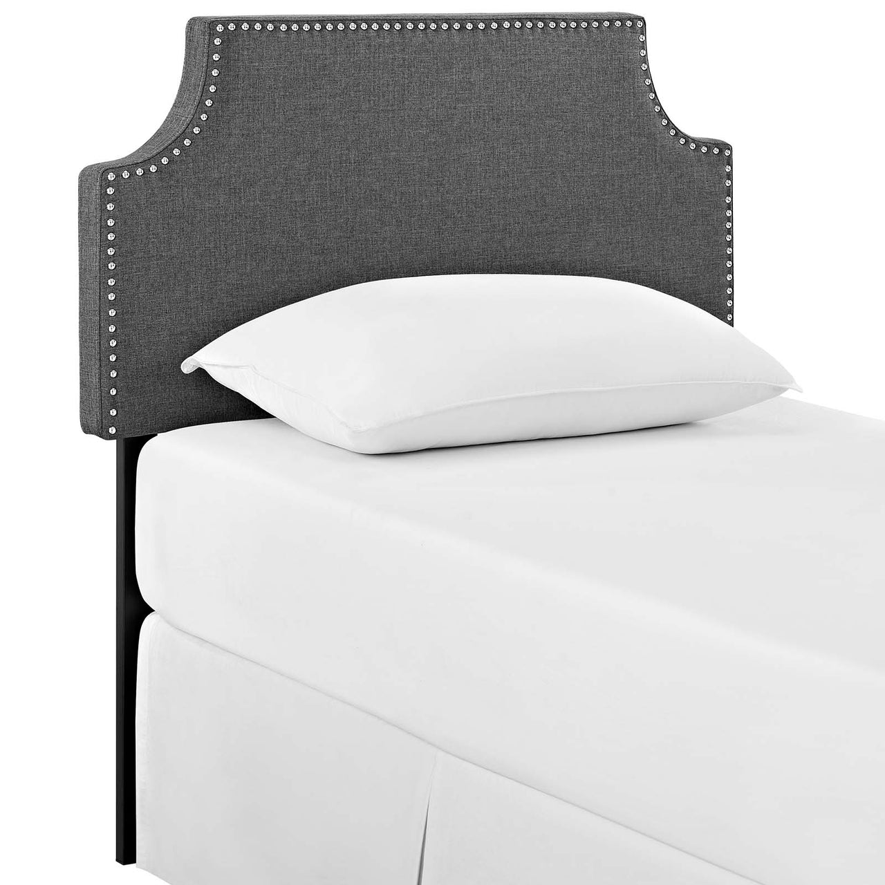 Laurel Fabric Twin Headboard, Gray