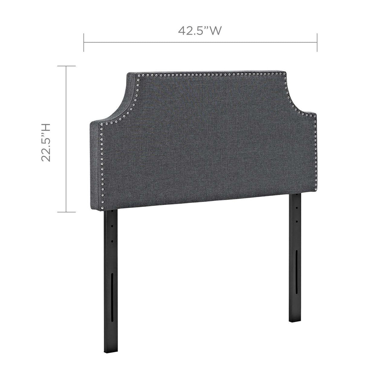 Laurel Fabric Twin Headboard, Gray