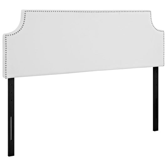 Laurel Eco-Leather Queen Headboard, White