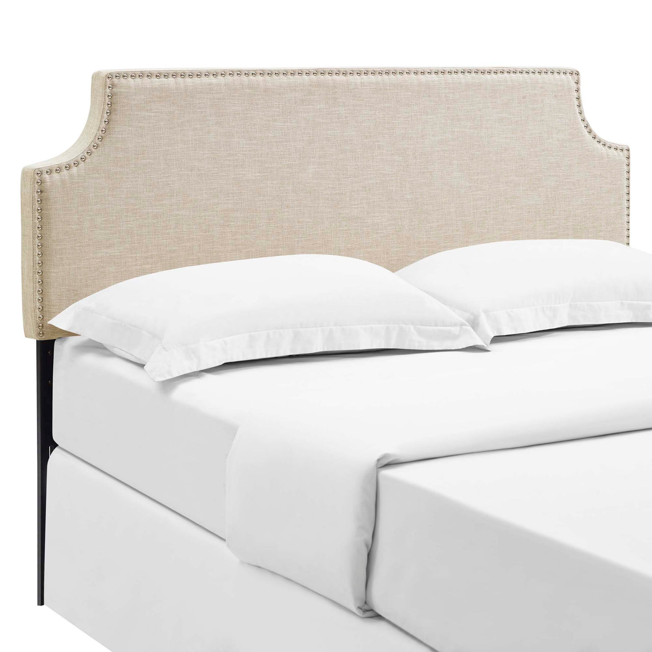 Laurel Fabric Queen Headboard, Beige