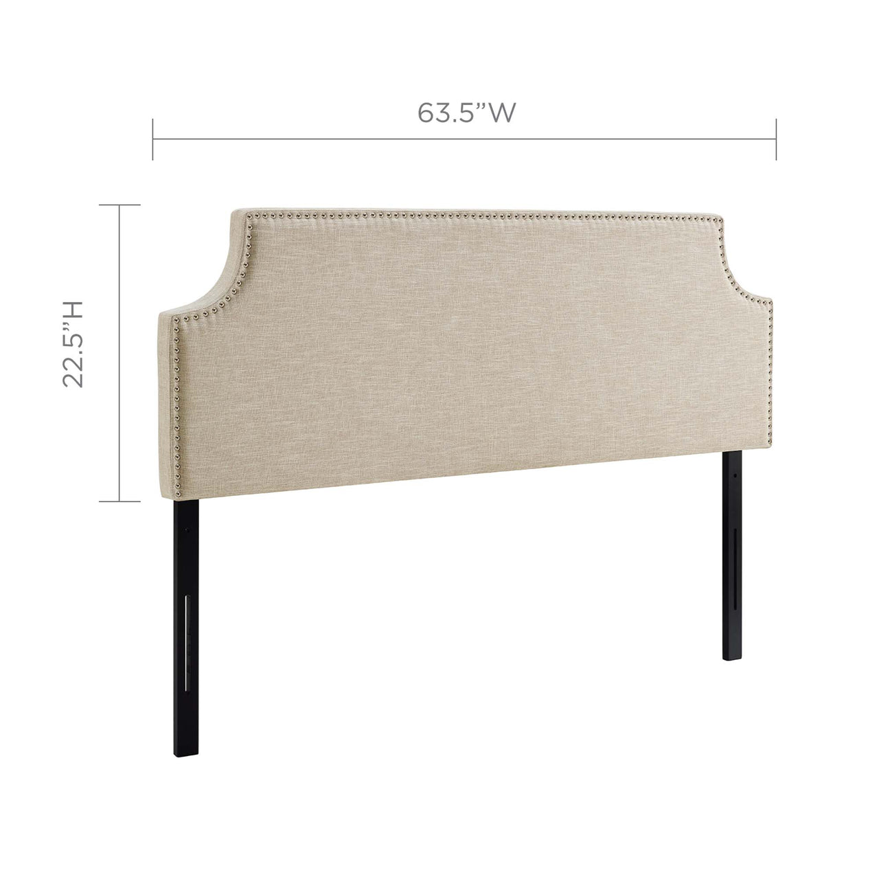 Laurel Fabric Queen Headboard, Beige