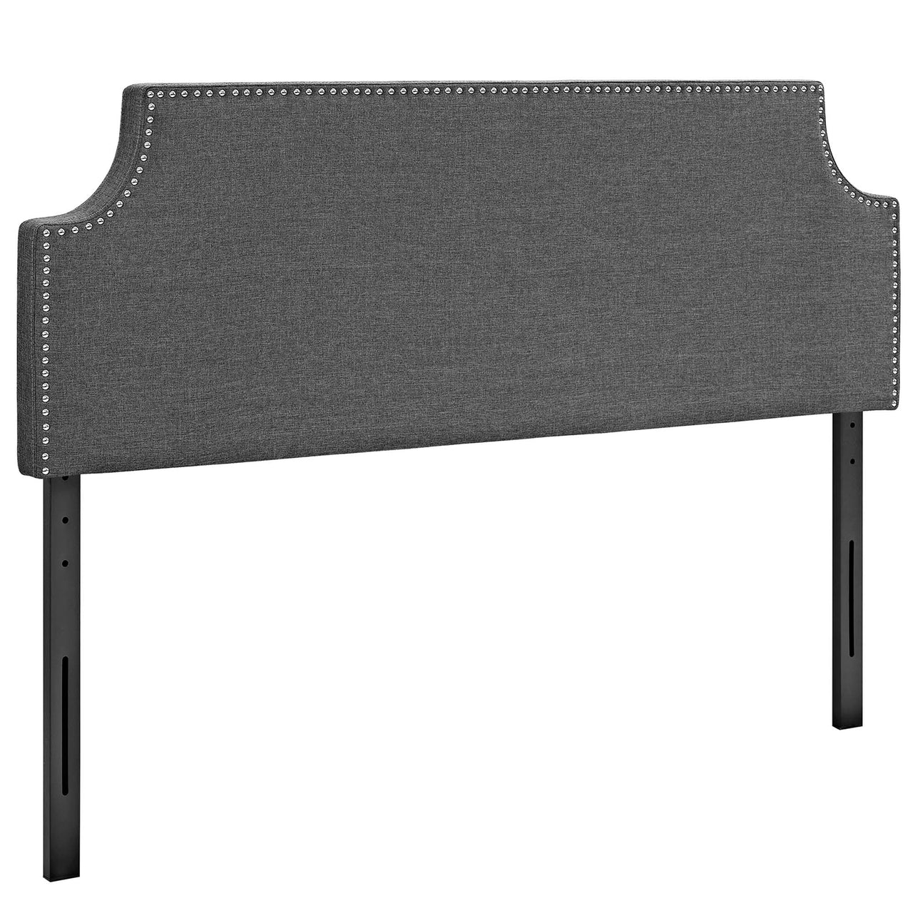 Laurel Fabric King Headboard, Gray