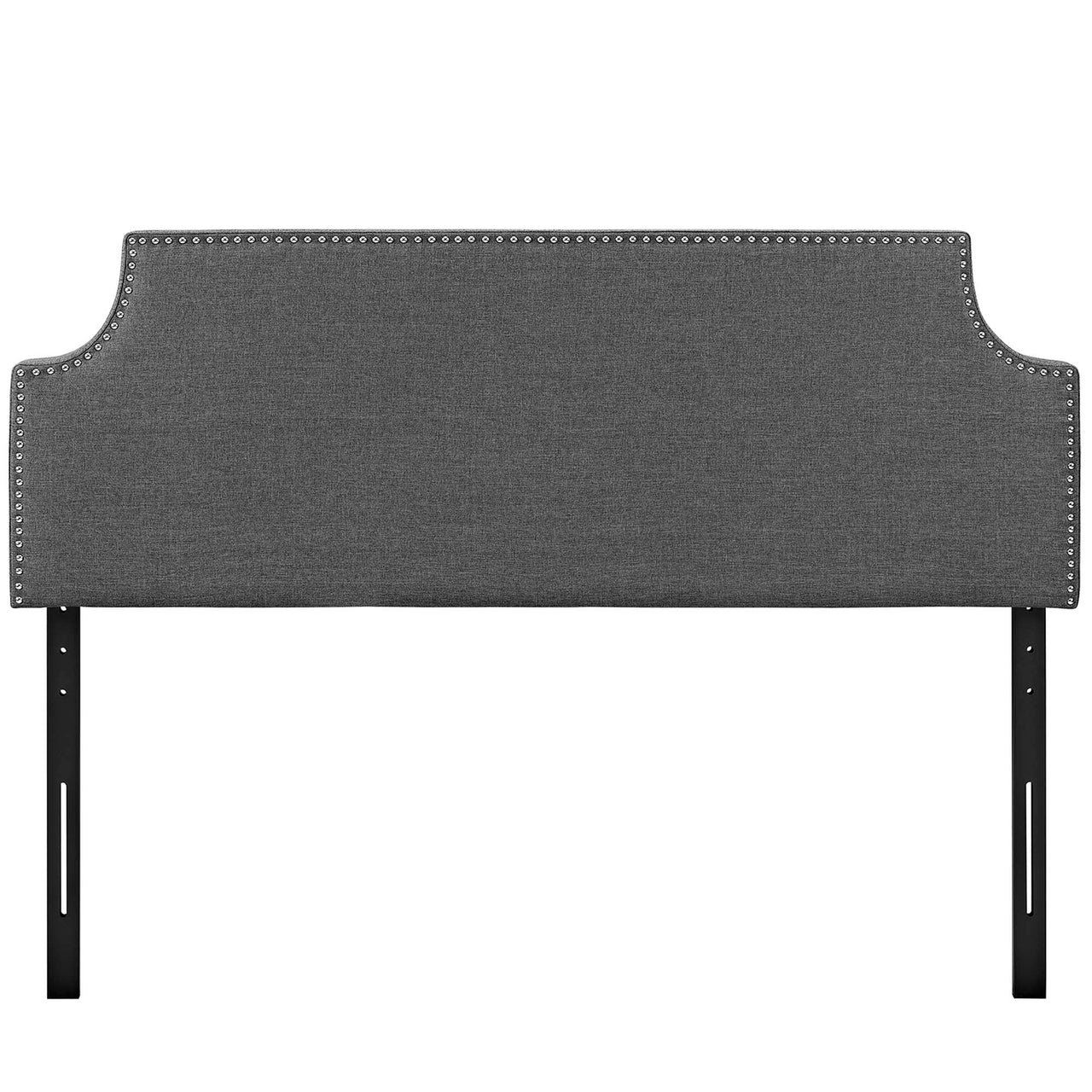 Laurel Fabric King Headboard, Gray