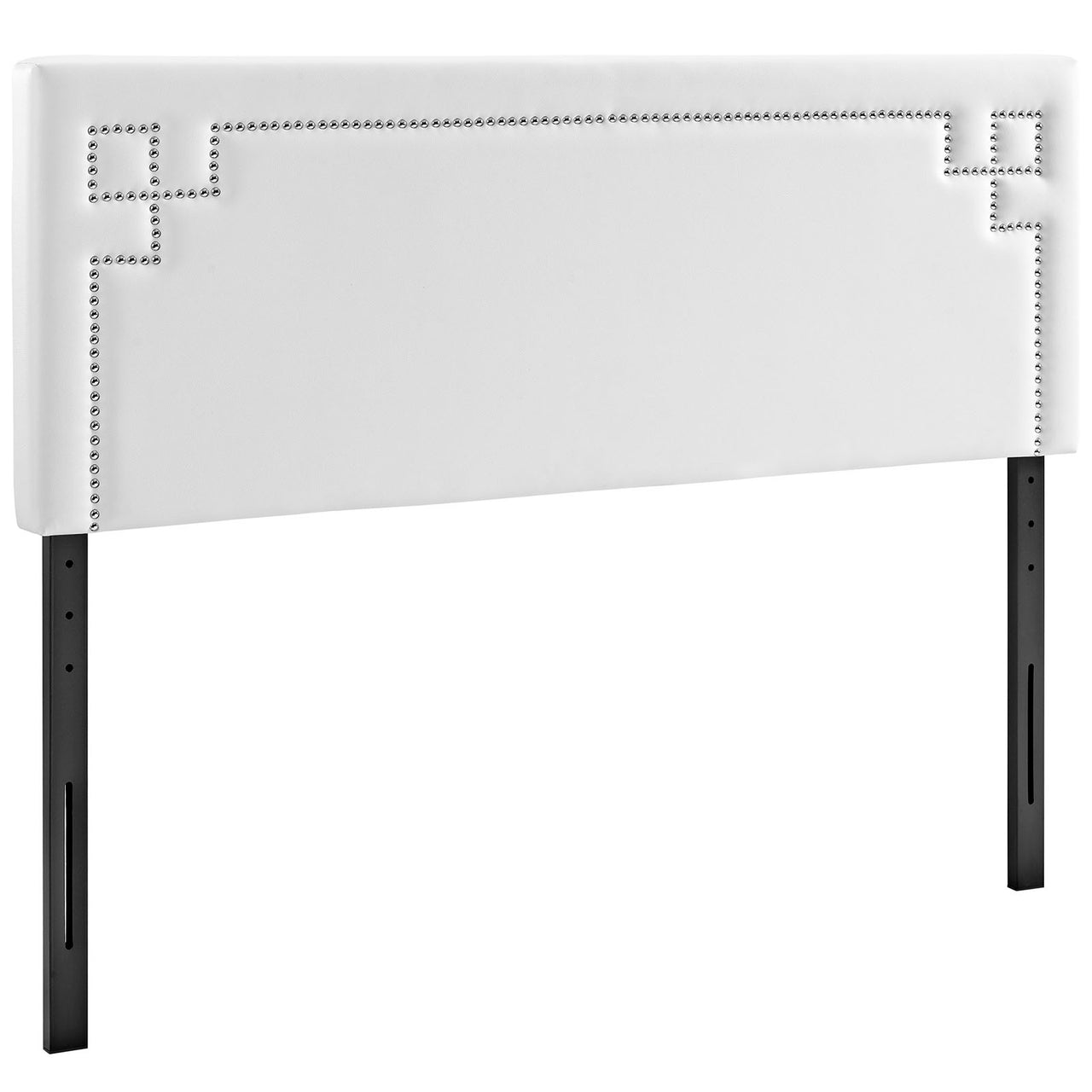 Dazzle Eco-Leather Queen Headboard, White