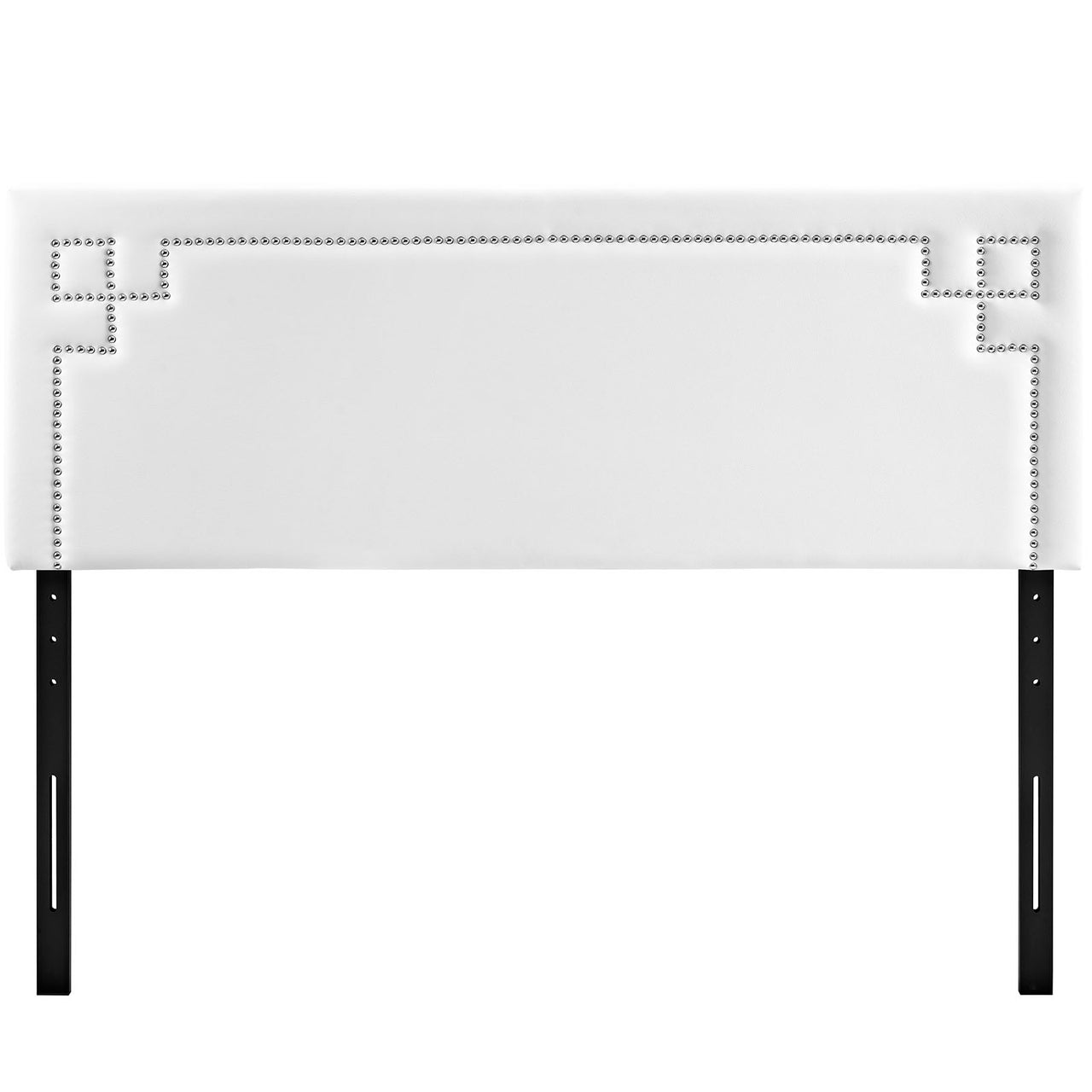 Dazzle Eco-Leather Queen Headboard, White