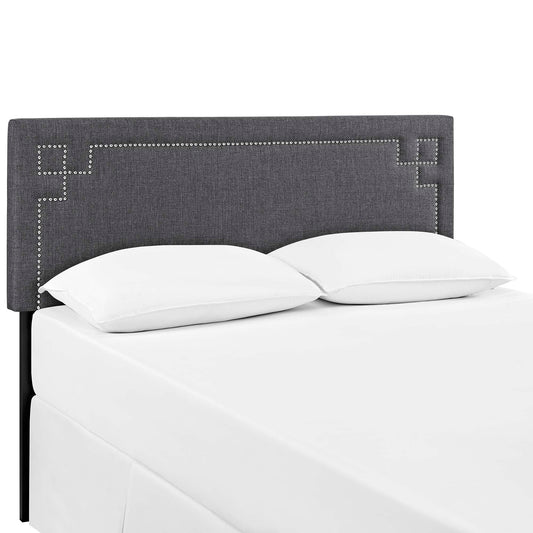 Dazzle Fabric Queen Headboard, Gray
