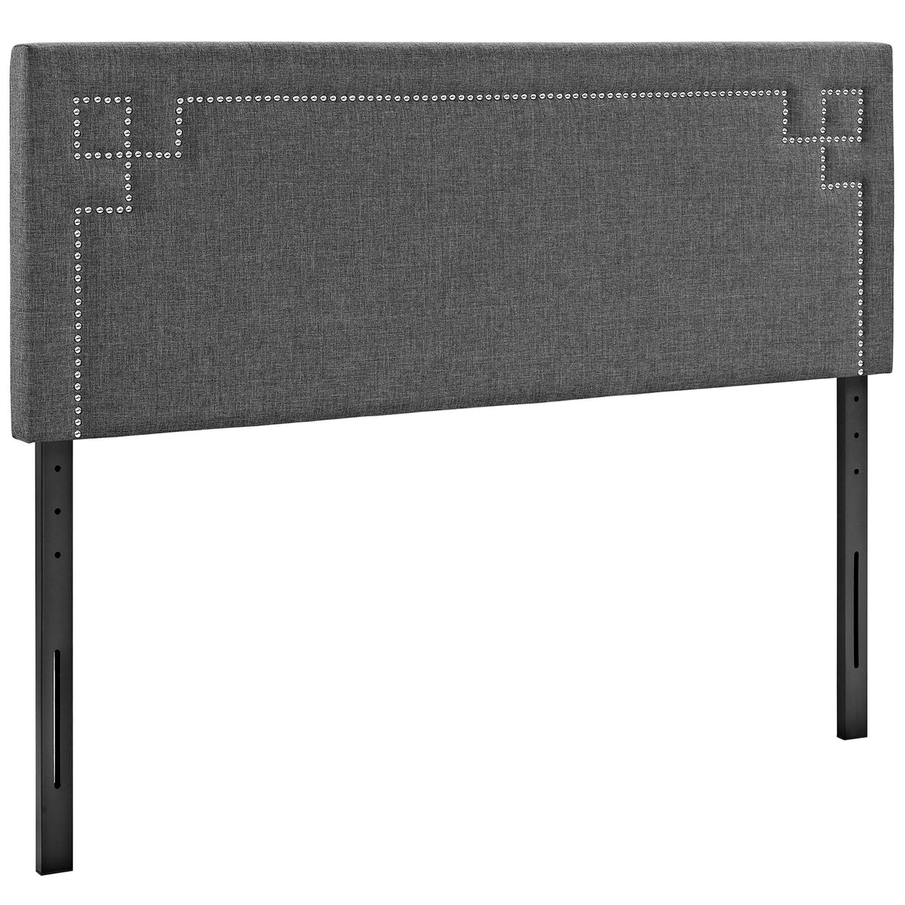 Dazzle Fabric Queen Headboard, Gray