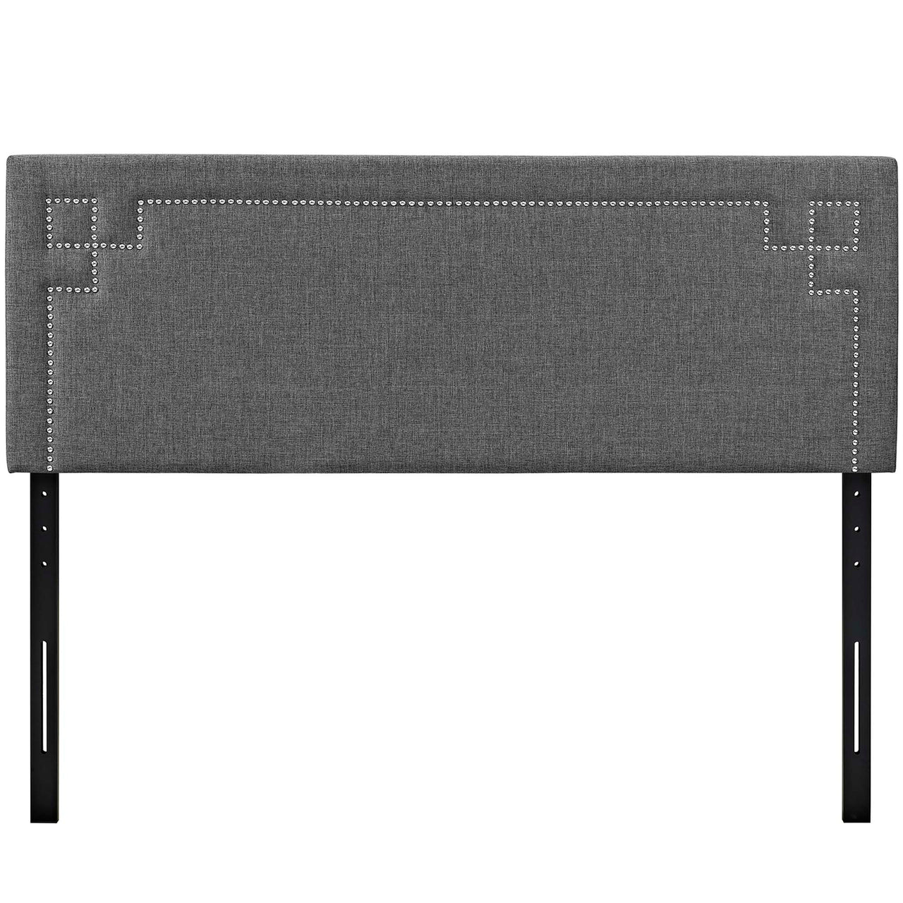 Dazzle Fabric Queen Headboard, Gray