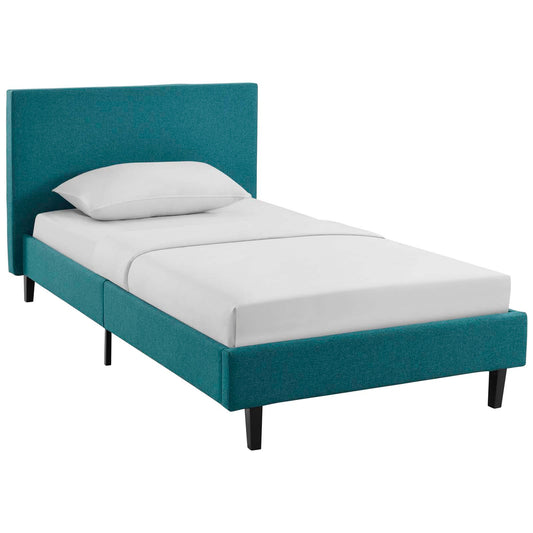 Arden Fabric Twin Bed, Teal