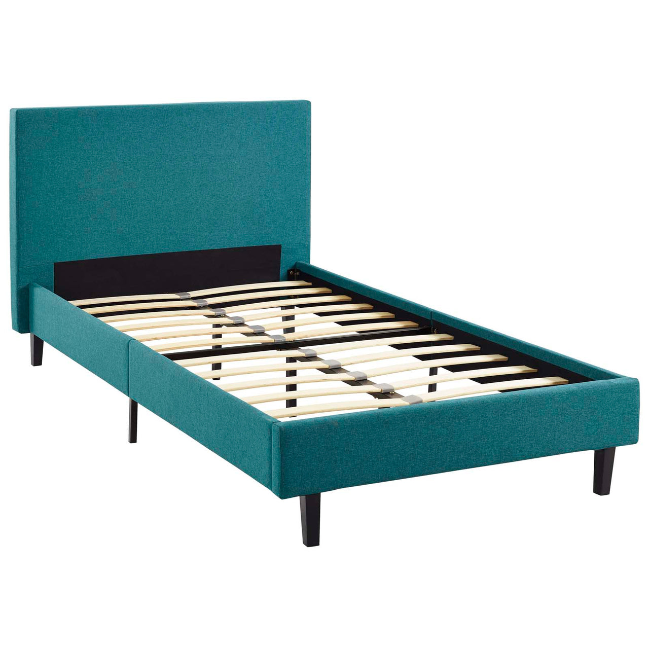 Arden Fabric Twin Bed, Teal
