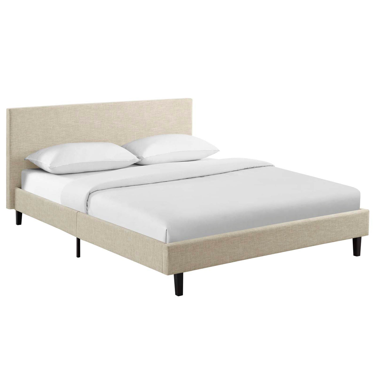 Arden Fabric Full Bed, Beige