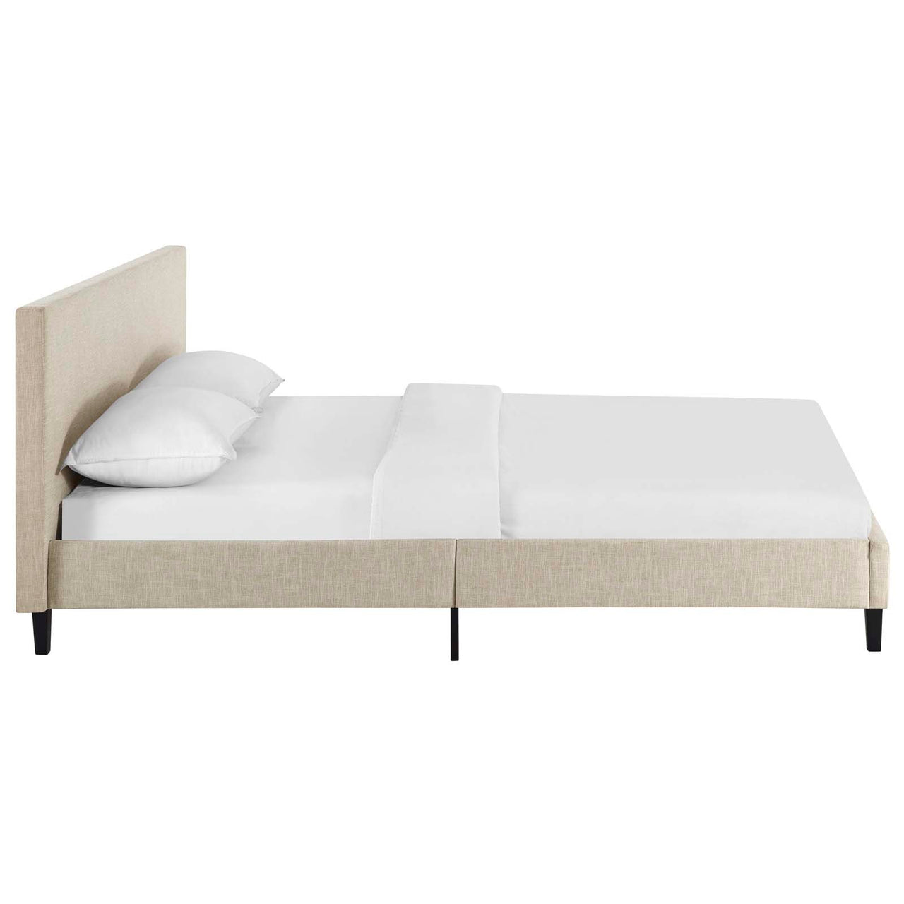 Arden Fabric Full Bed, Beige