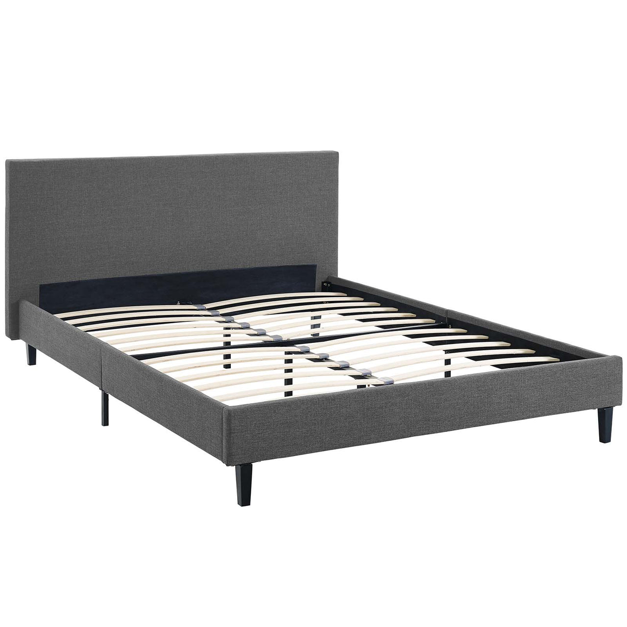 Arden Fabric Full Bed, Gray