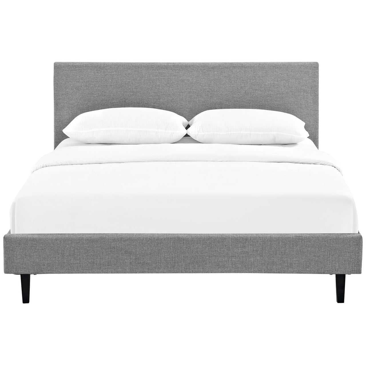 Arden Fabric Queen Bed, Light Gray