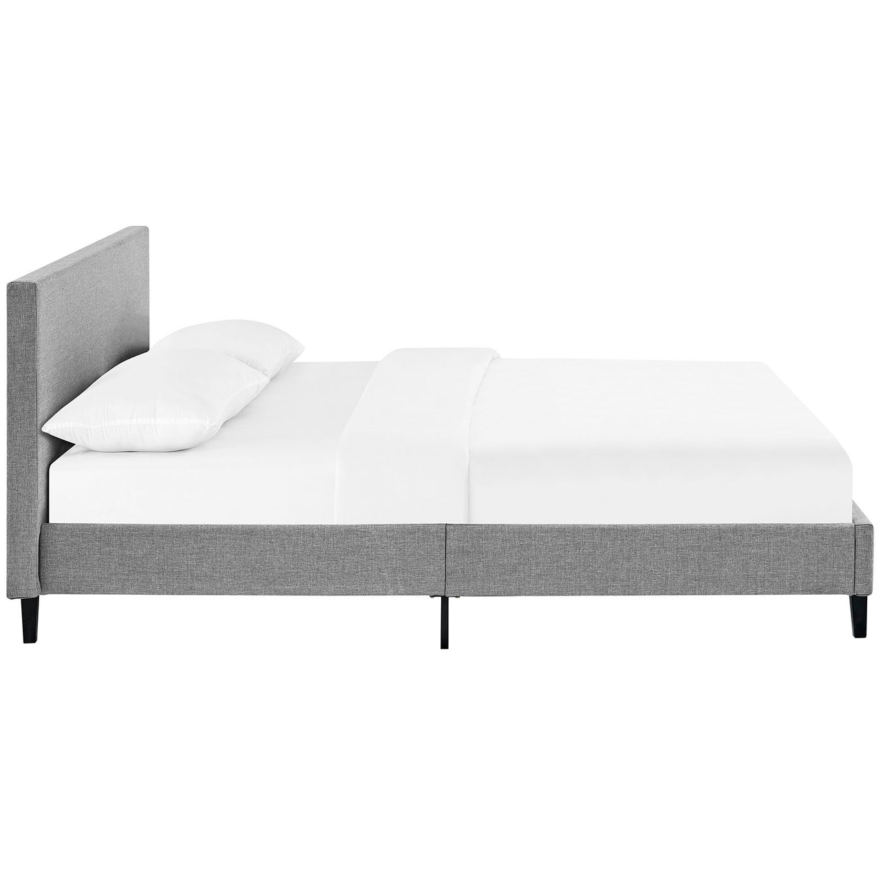 Arden Fabric Queen Bed, Light Gray
