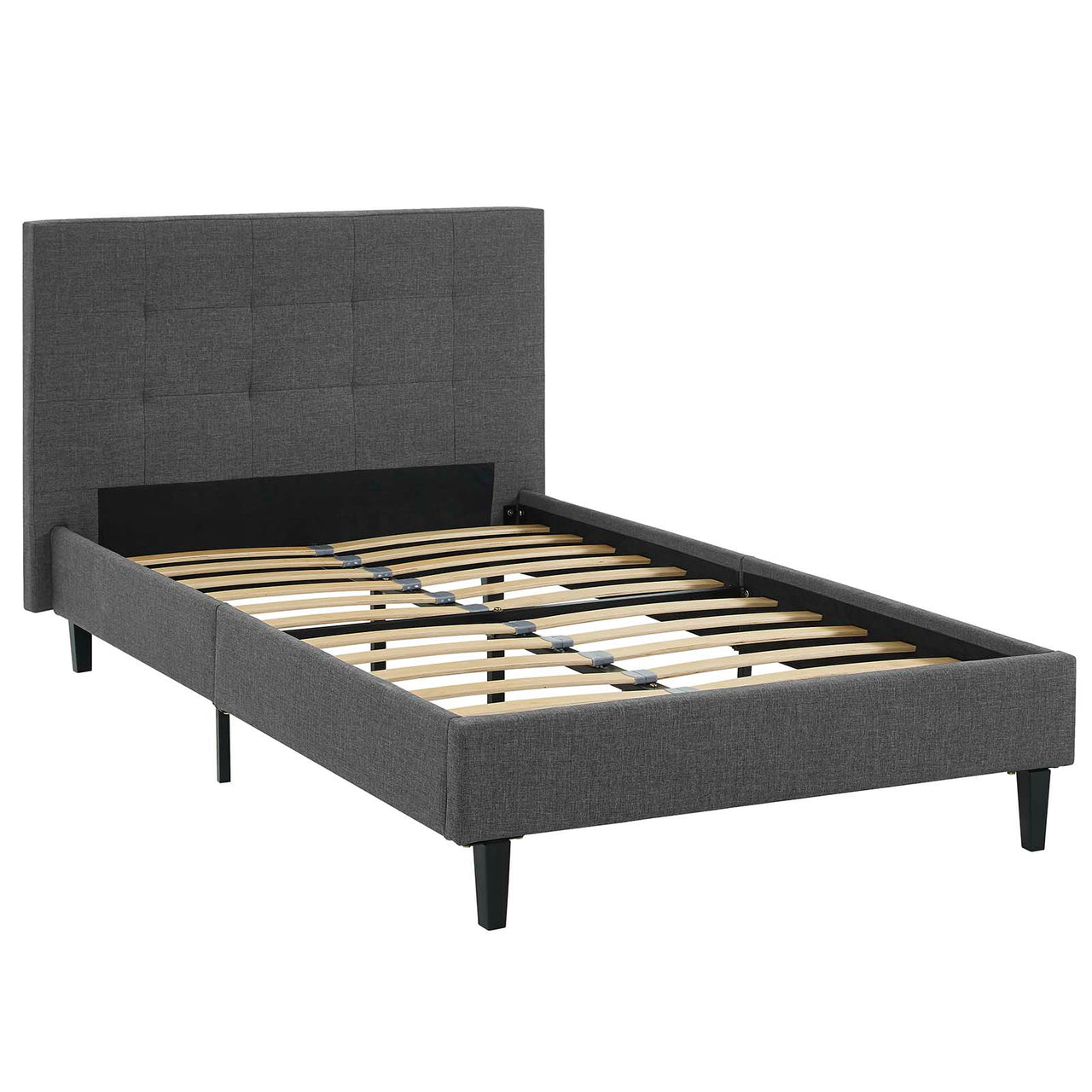 Pinpoint Twin Bed, Gray