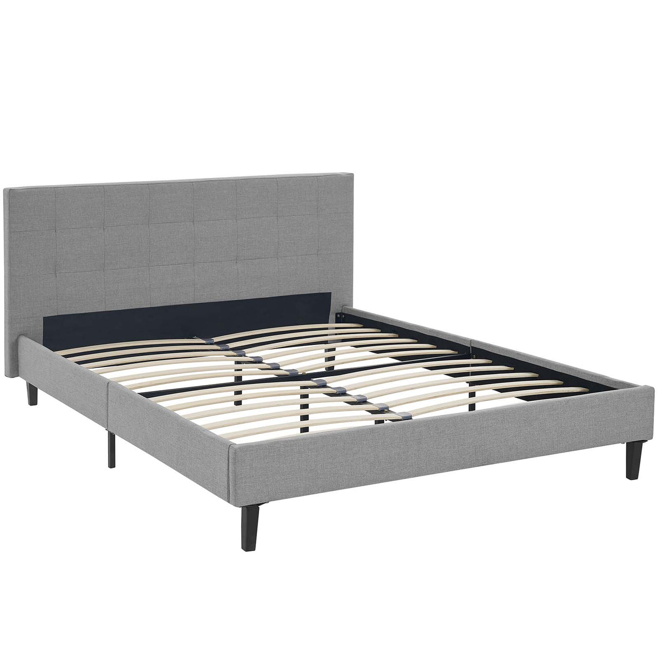 Pinpoint Full Bed, Light Gray
