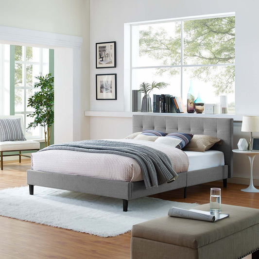 Pinpoint Full Bed, Light Gray