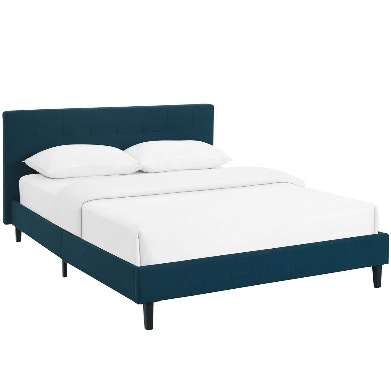 Pinpoint Fabric Queen Bed, Azure