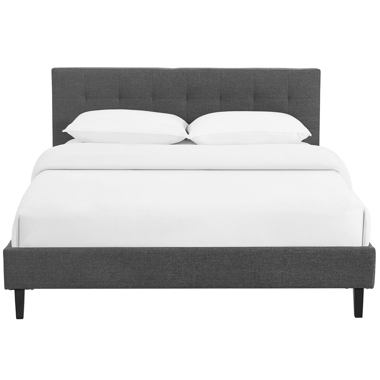 Pinpoint Fabric Queen Bed, Gray