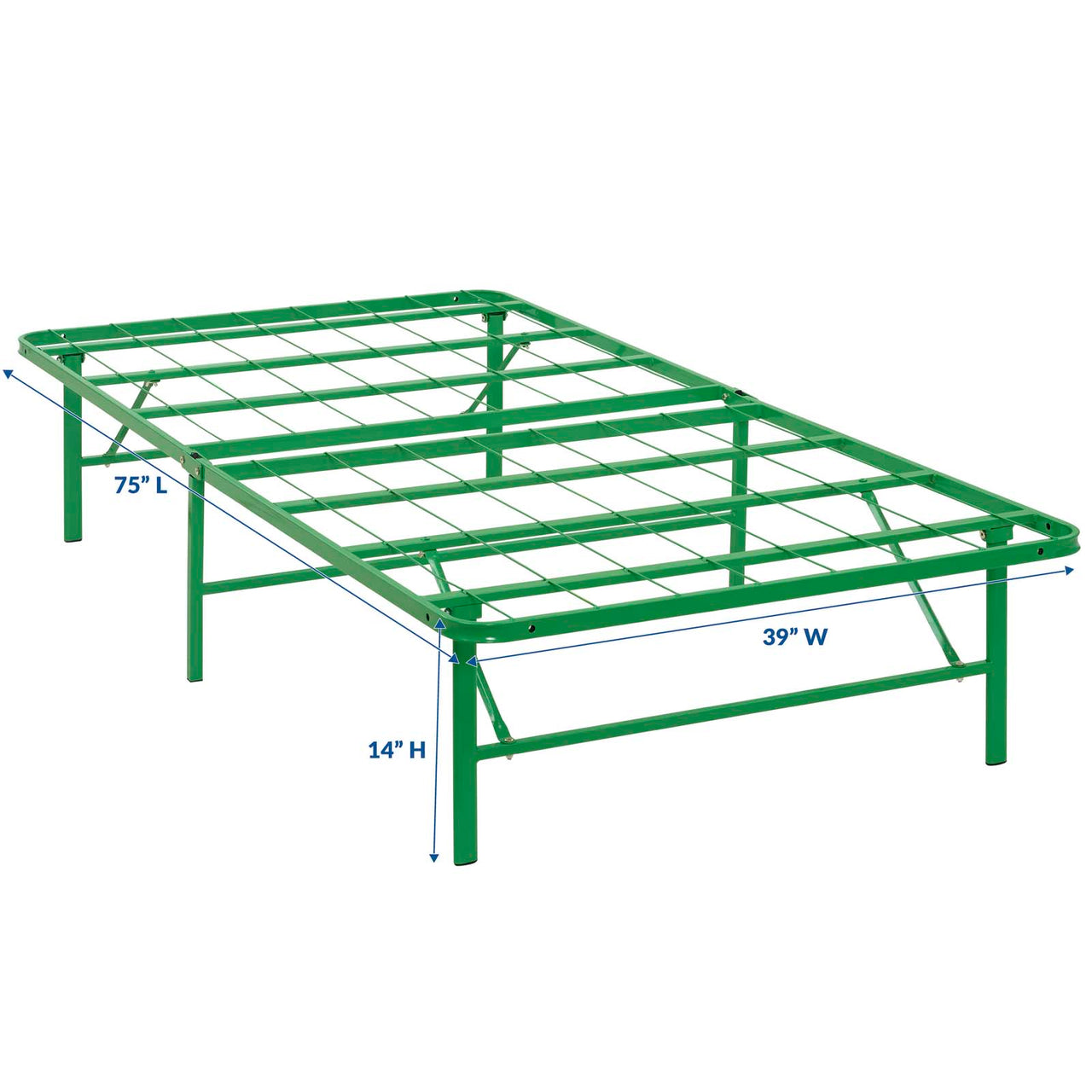 Stronghold Twin Bed Frame, Green