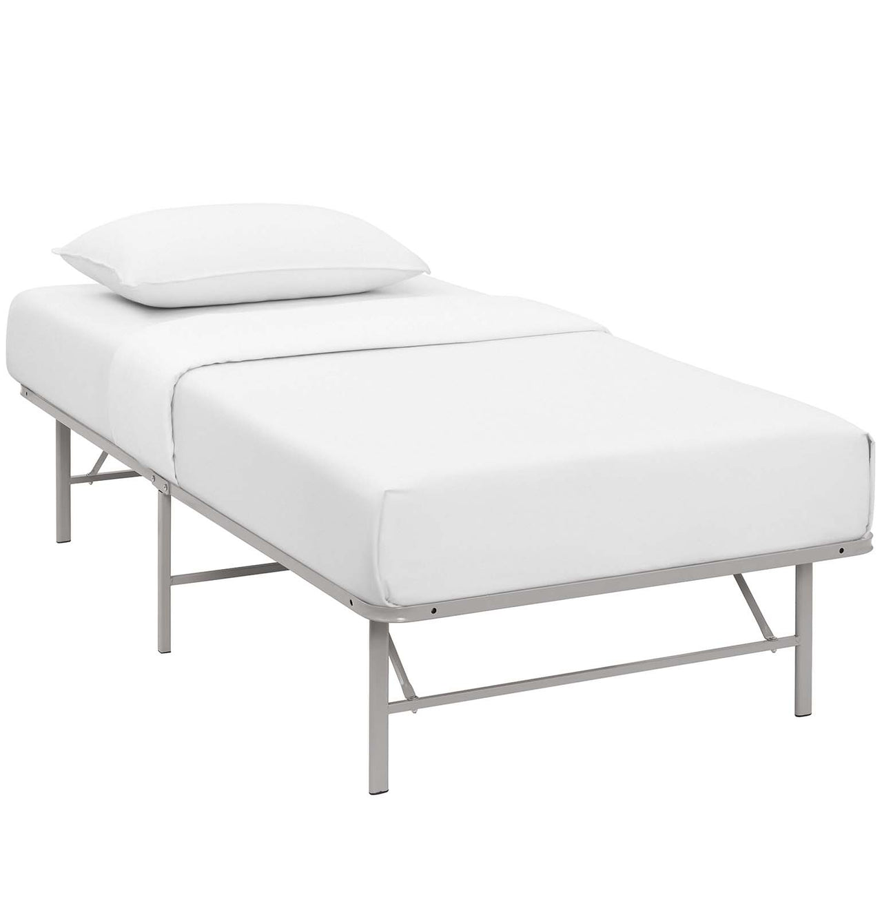 Stronghold Twin Bed Frame, Gray