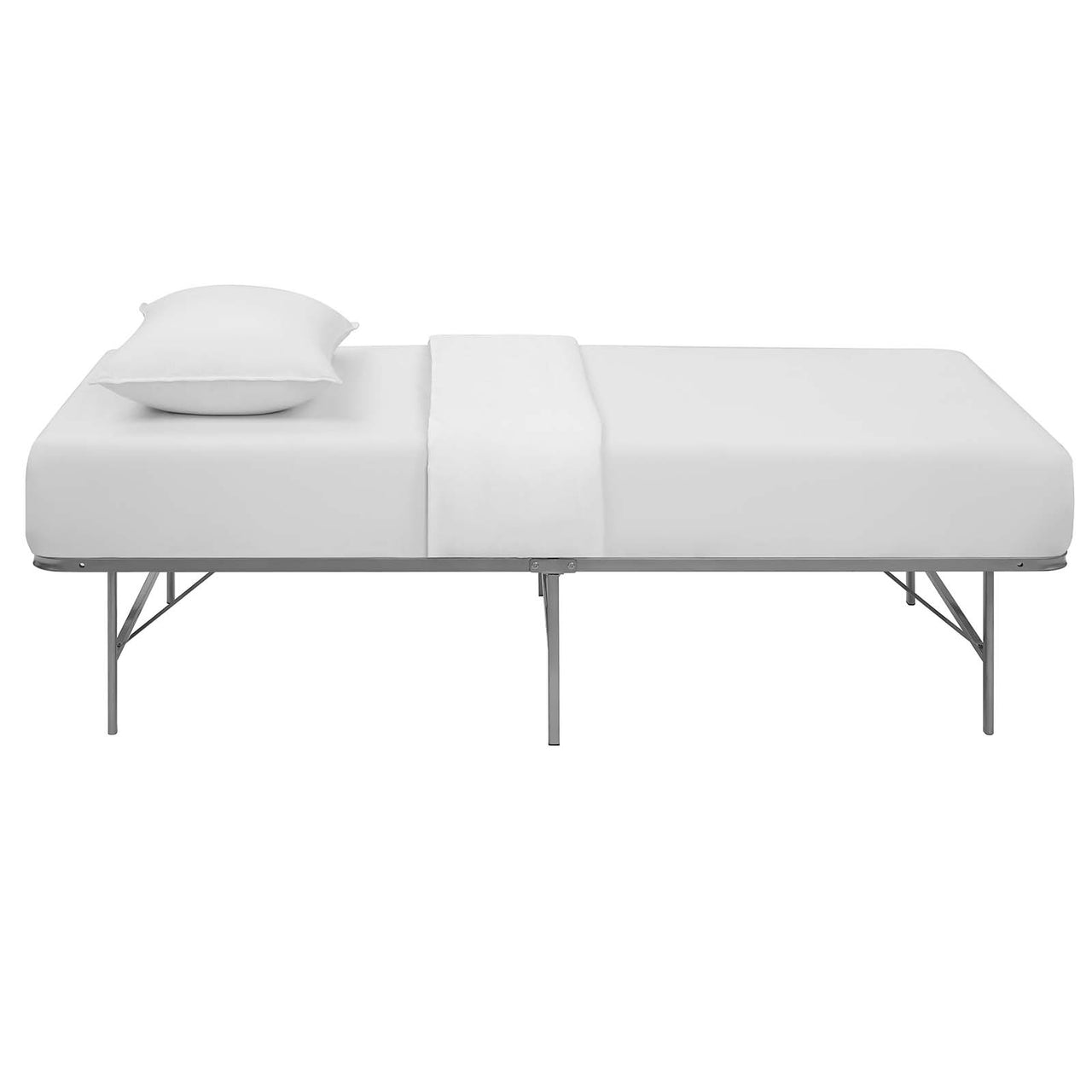 Stronghold Twin Bed Frame, Silver