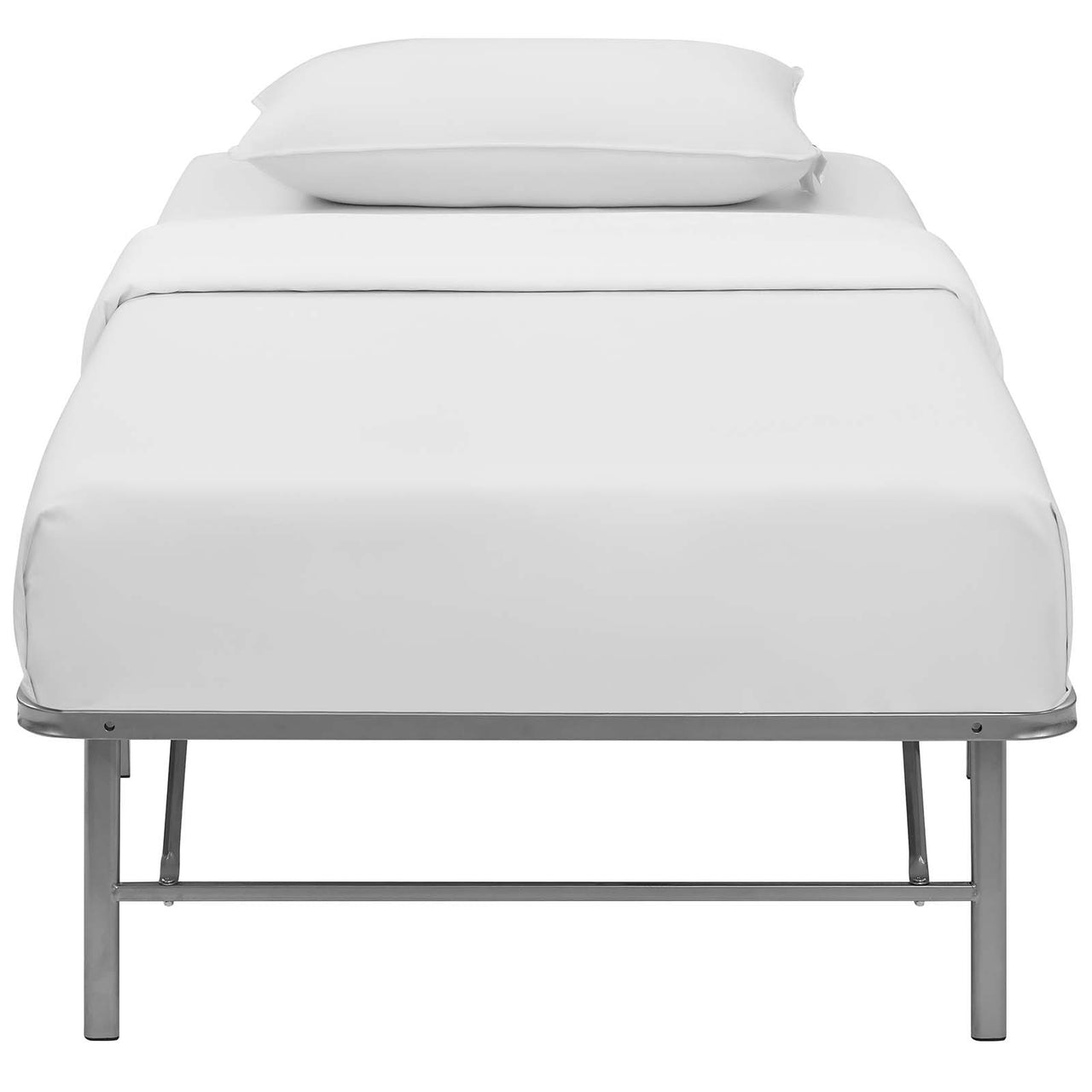 Stronghold Twin Bed Frame, Silver