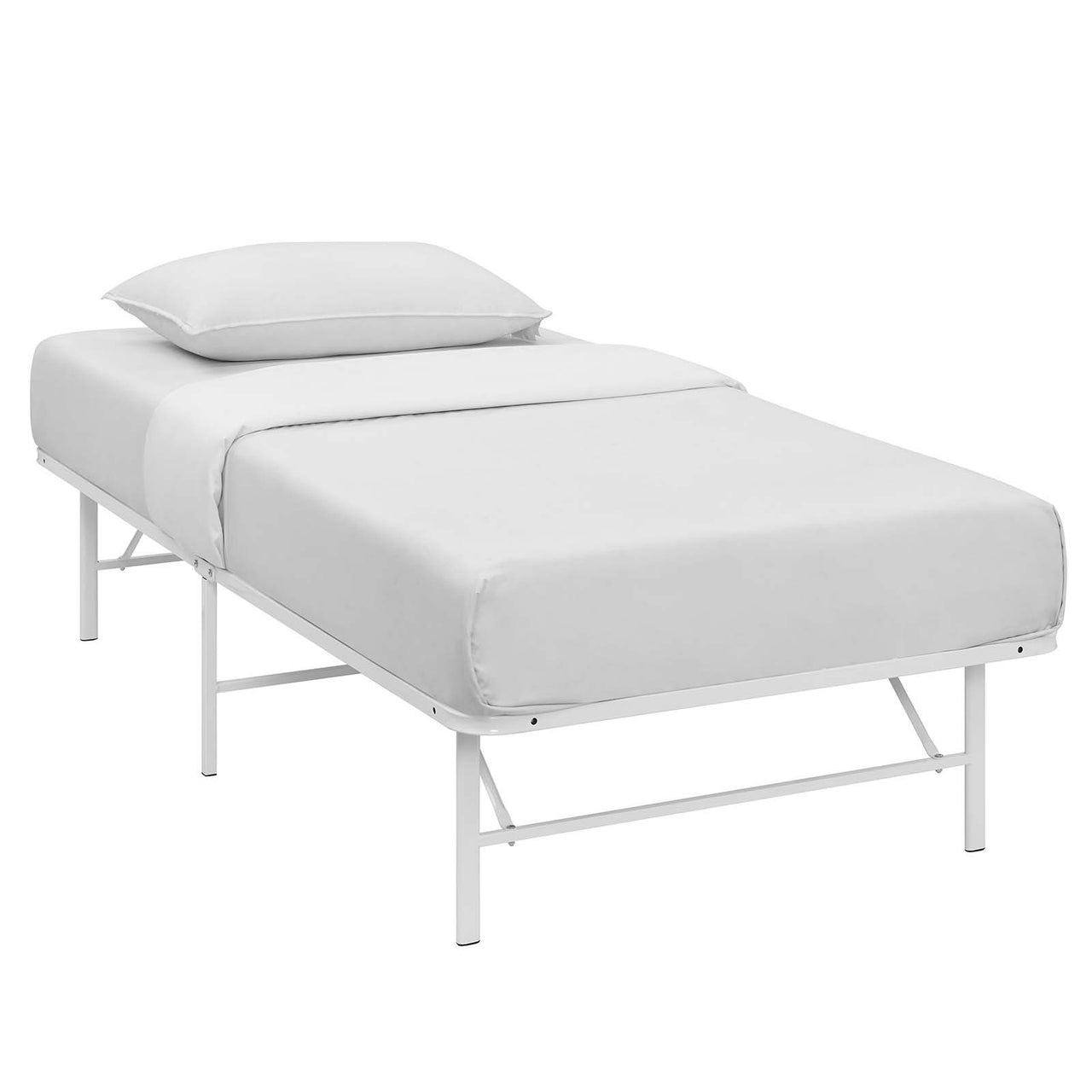 Stronghold Twin Bed Frame, White